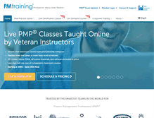 Tablet Screenshot of pmtraining.com